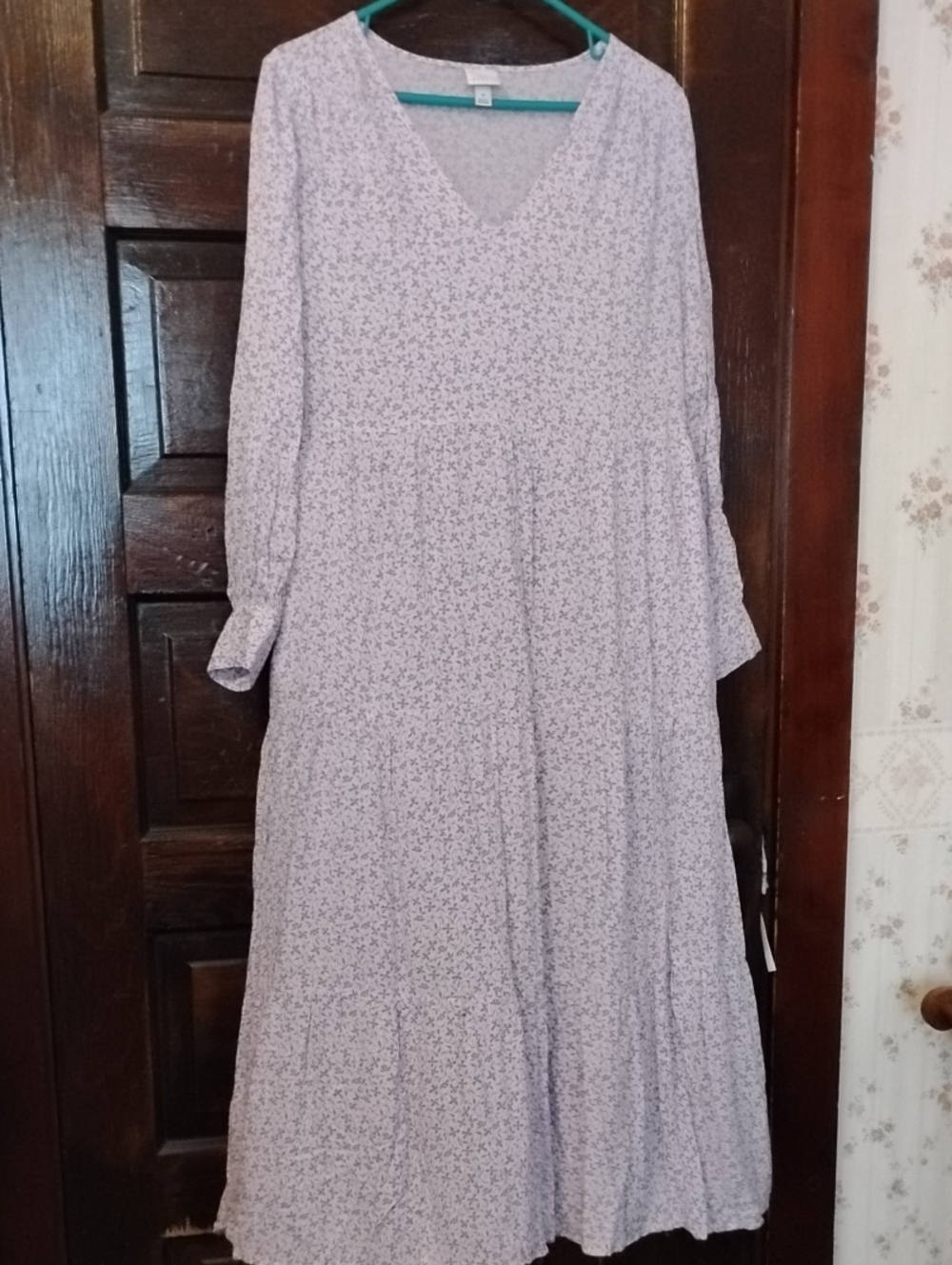 a new day Lavender Floral V-Neck Maxi Dress